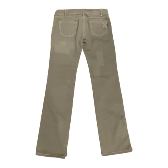 Christian Dior Boutique Woman’s Army Green Tape Patch Denim Jeans Size 6 - Picture 5 of 7